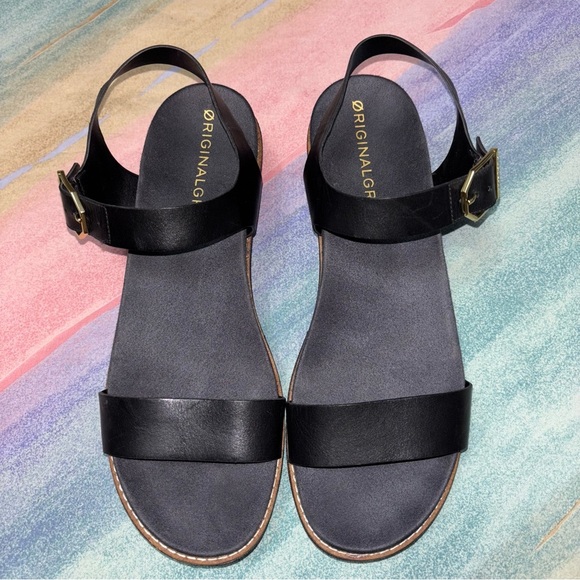 Cole Haan OrginalGrand Womens Flatform Wedge Ankle Strap Sandals size 9 B - Picture 5 of 9